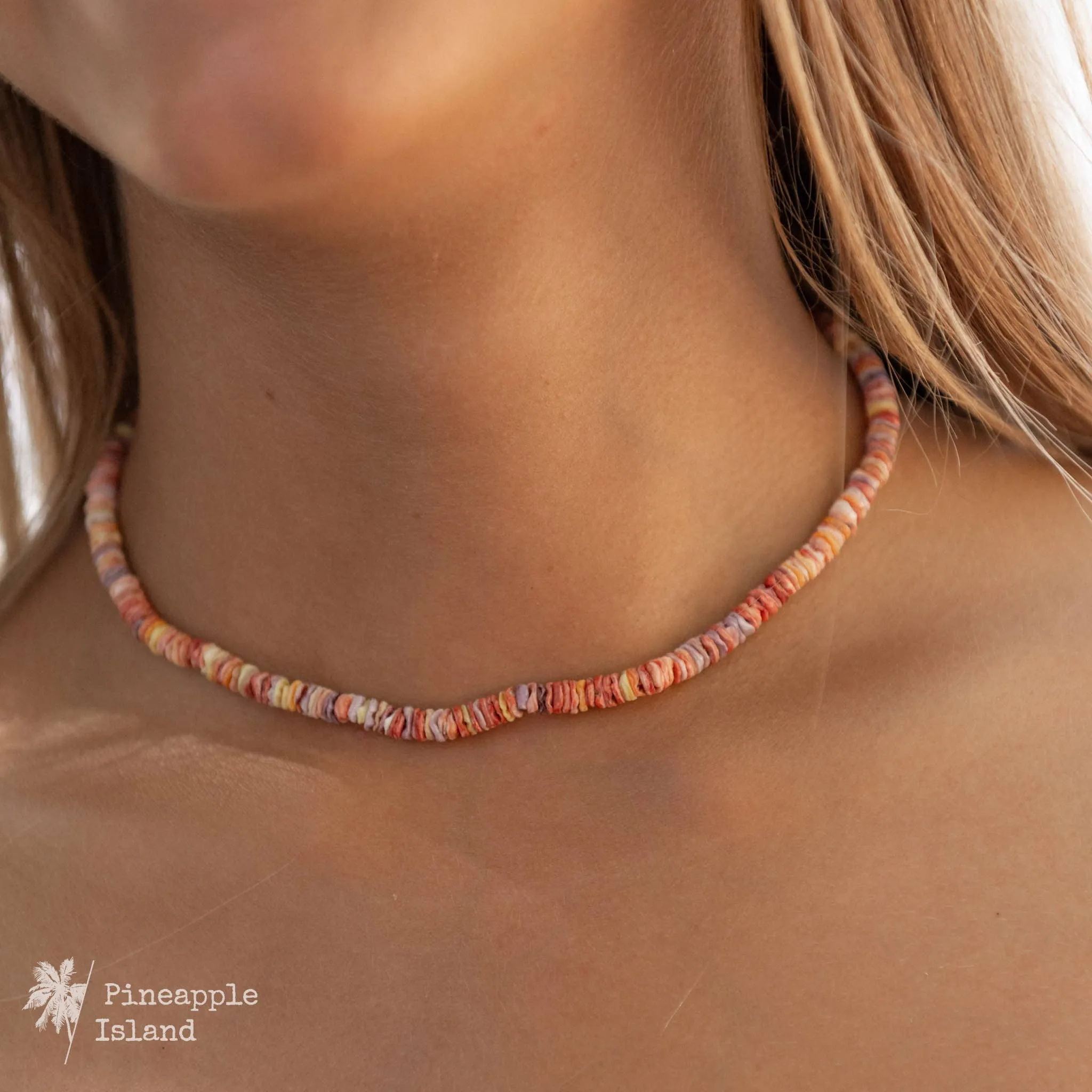 Pineapple Island Ahiki -  Natural Bead Necklace: Bali Sunset