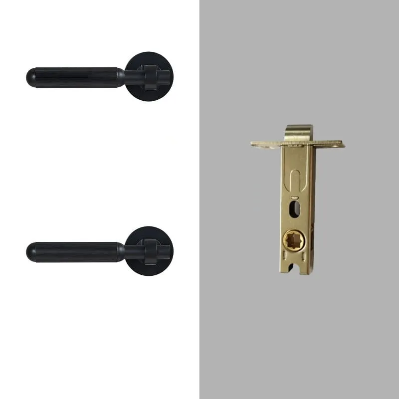 PIPE Solid Brass Lever Door Handle & Lock Set