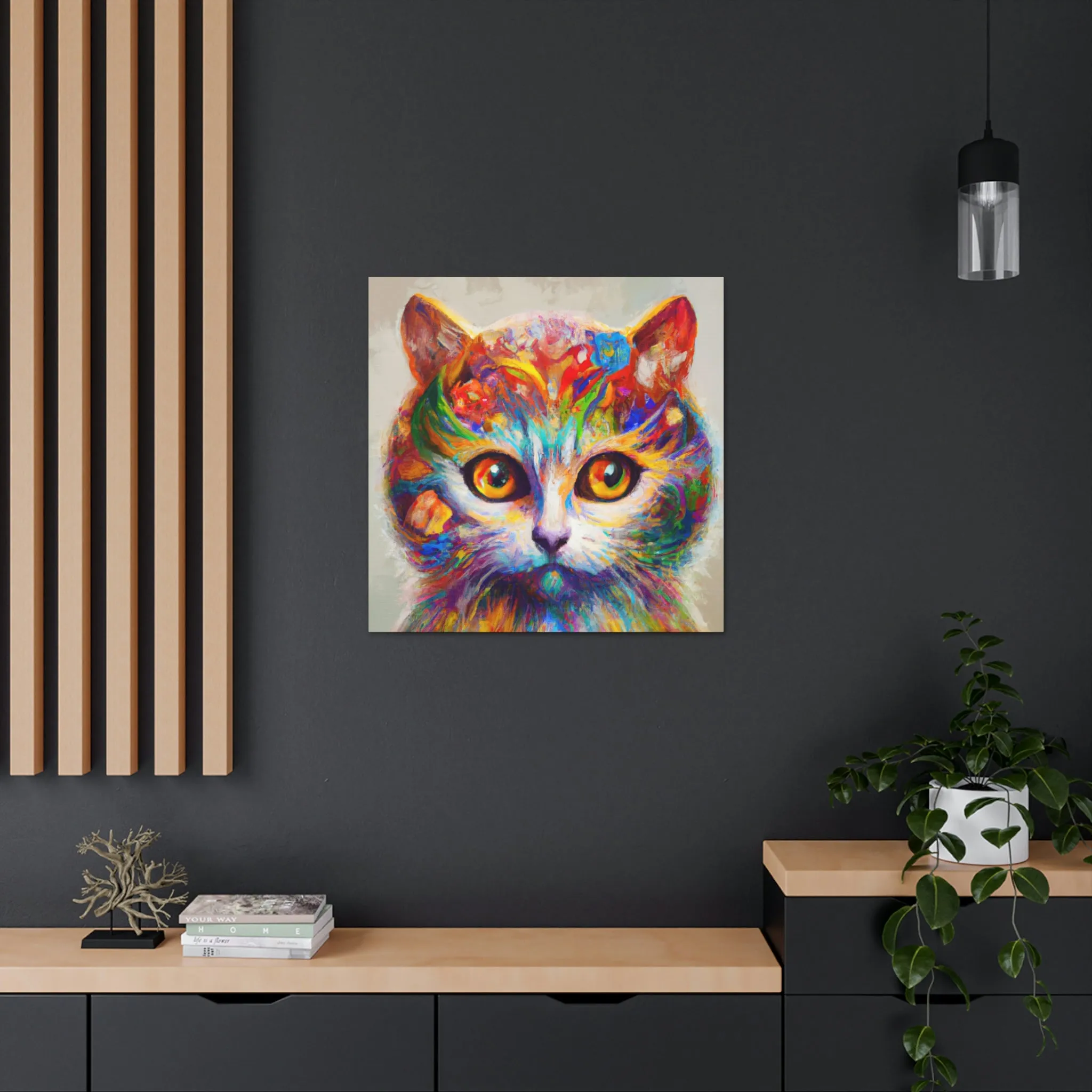 "Feline Bloom" - Canvas