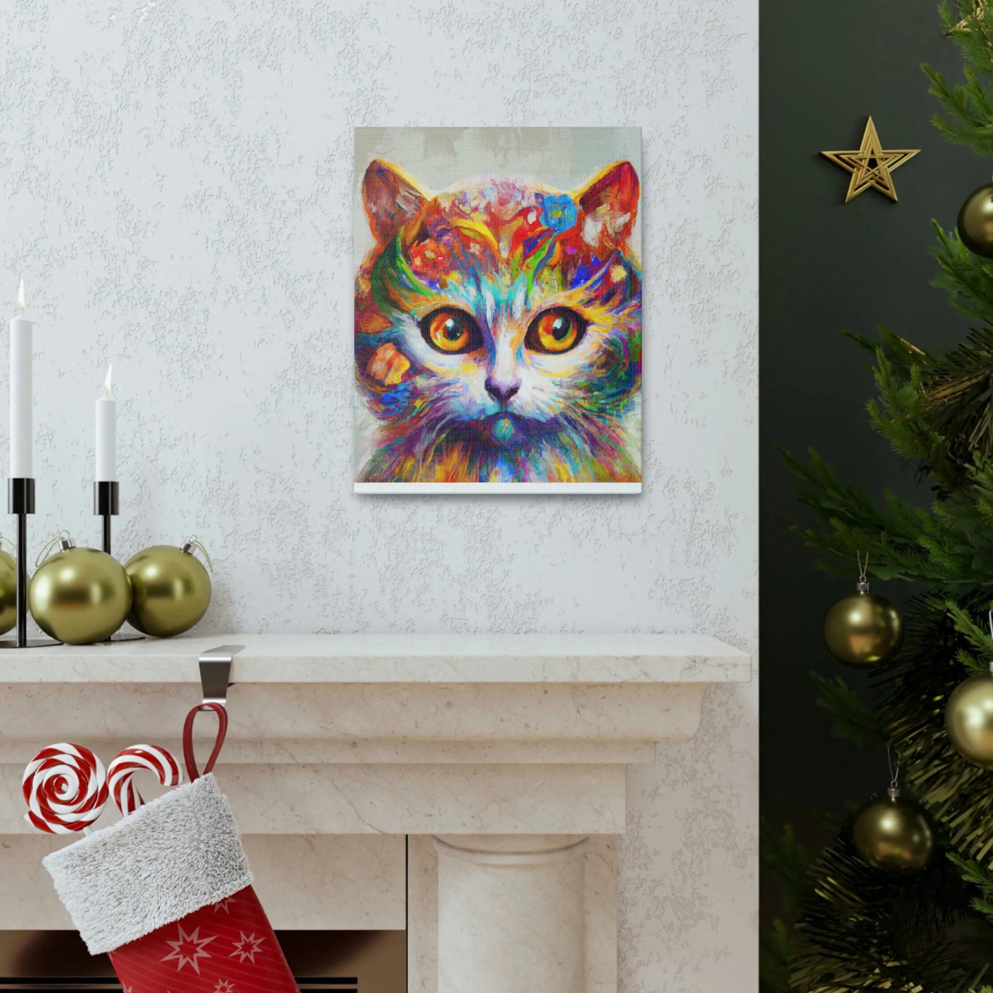 "Feline Bloom" - Canvas