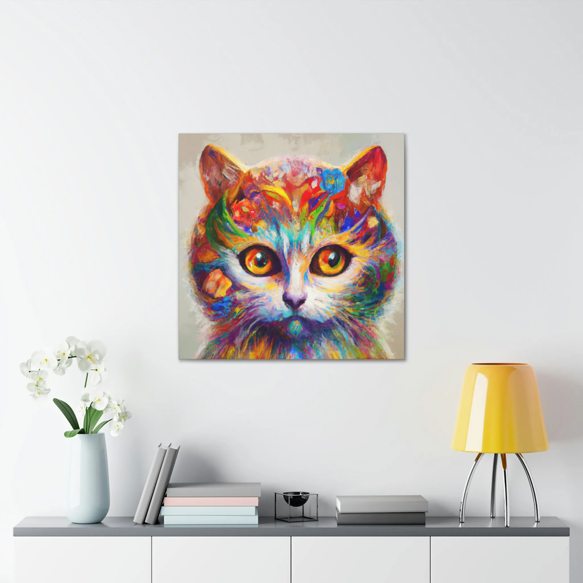 "Feline Bloom" - Canvas
