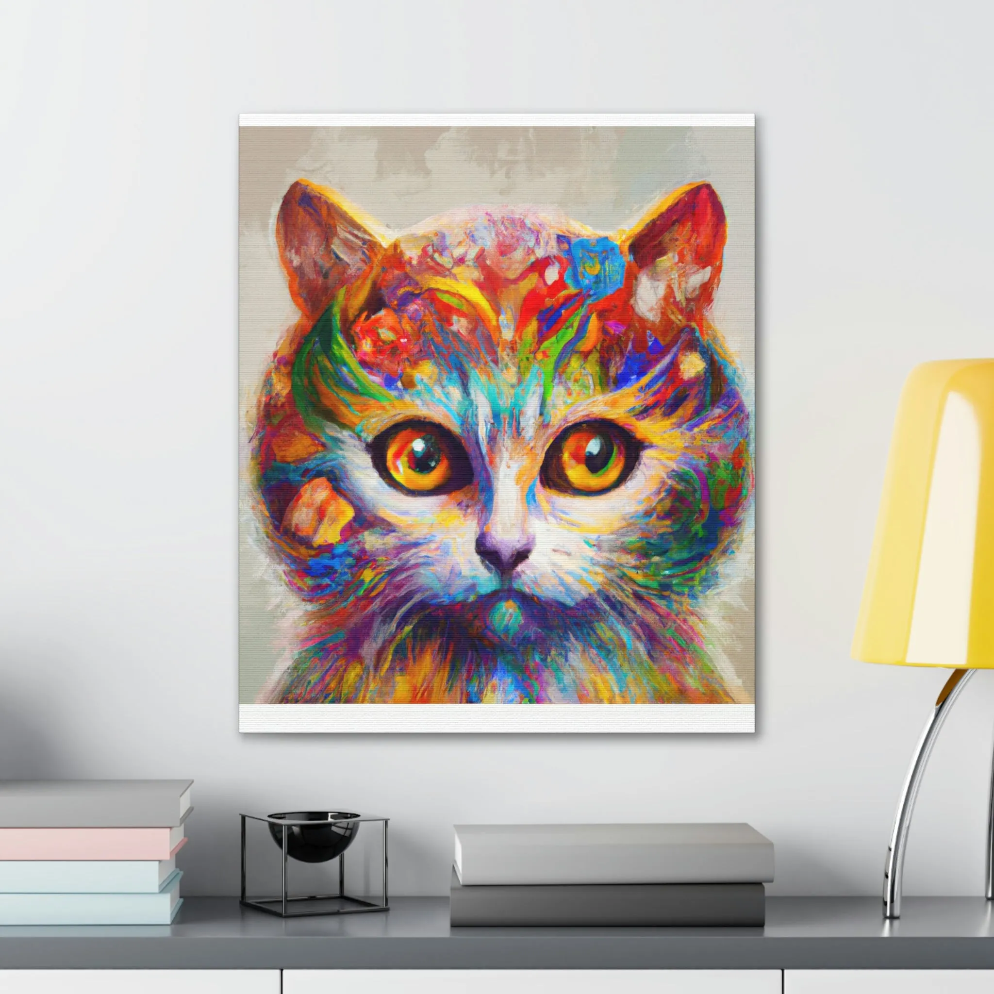 "Feline Bloom" - Canvas