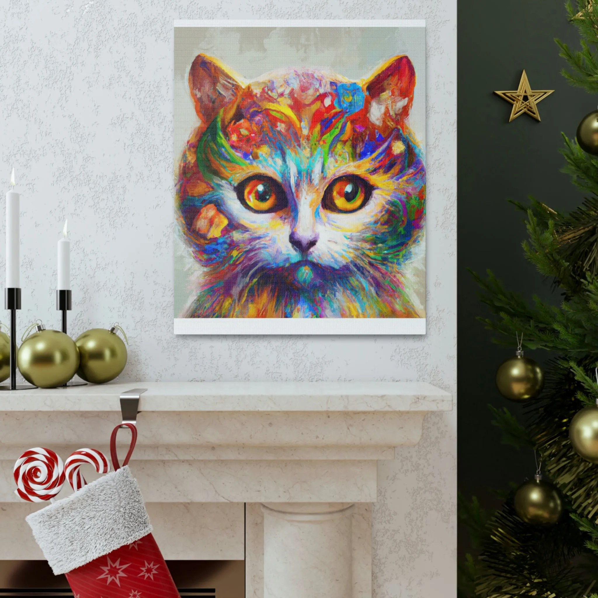"Feline Bloom" - Canvas