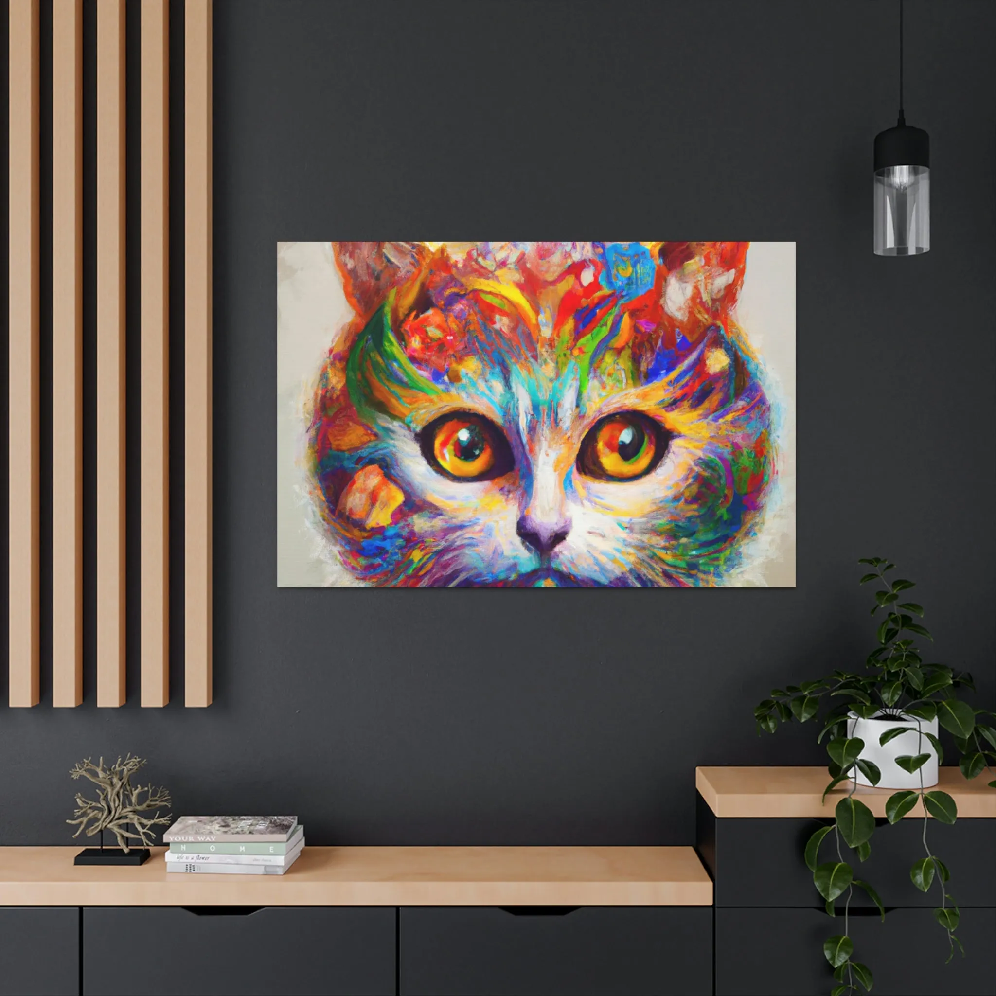 "Feline Bloom" - Canvas