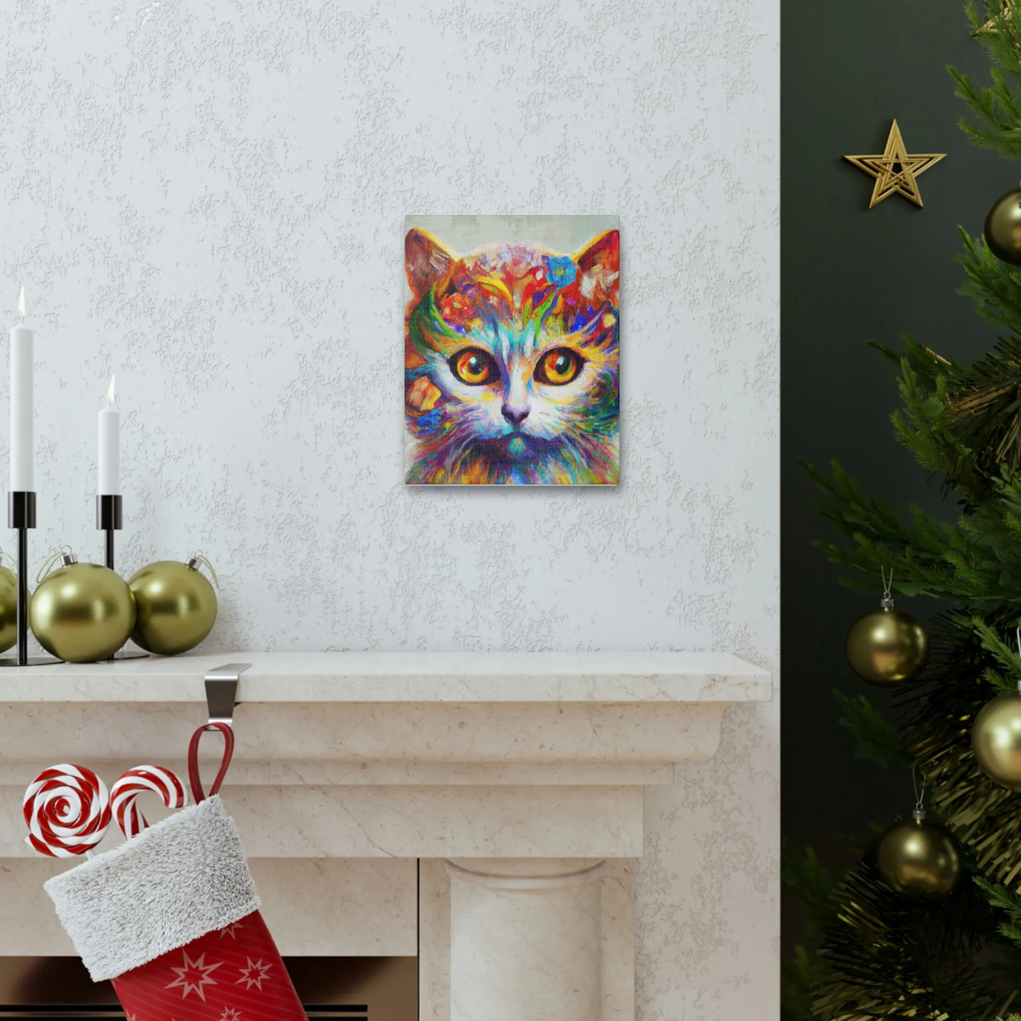 "Feline Bloom" - Canvas