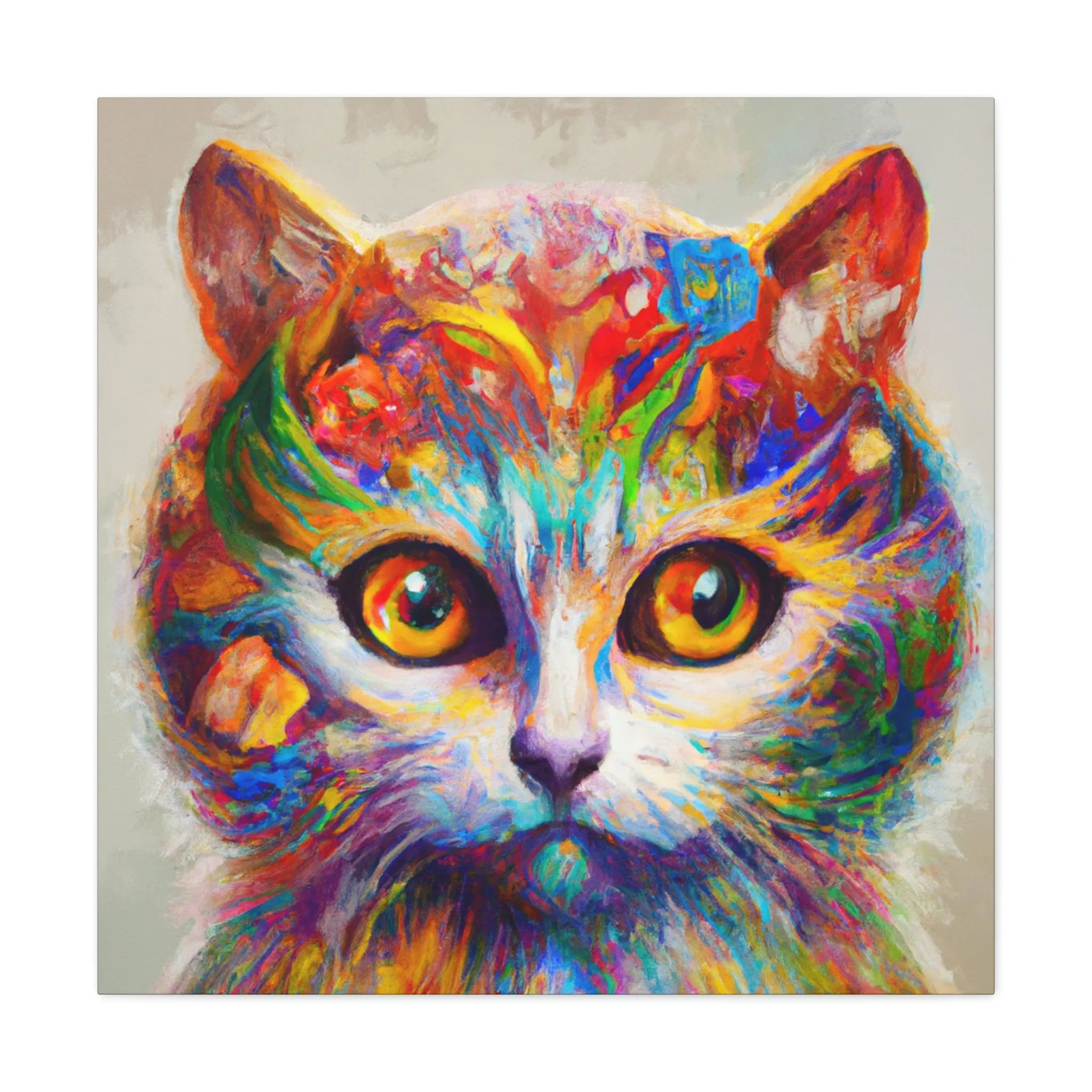 "Feline Bloom" - Canvas