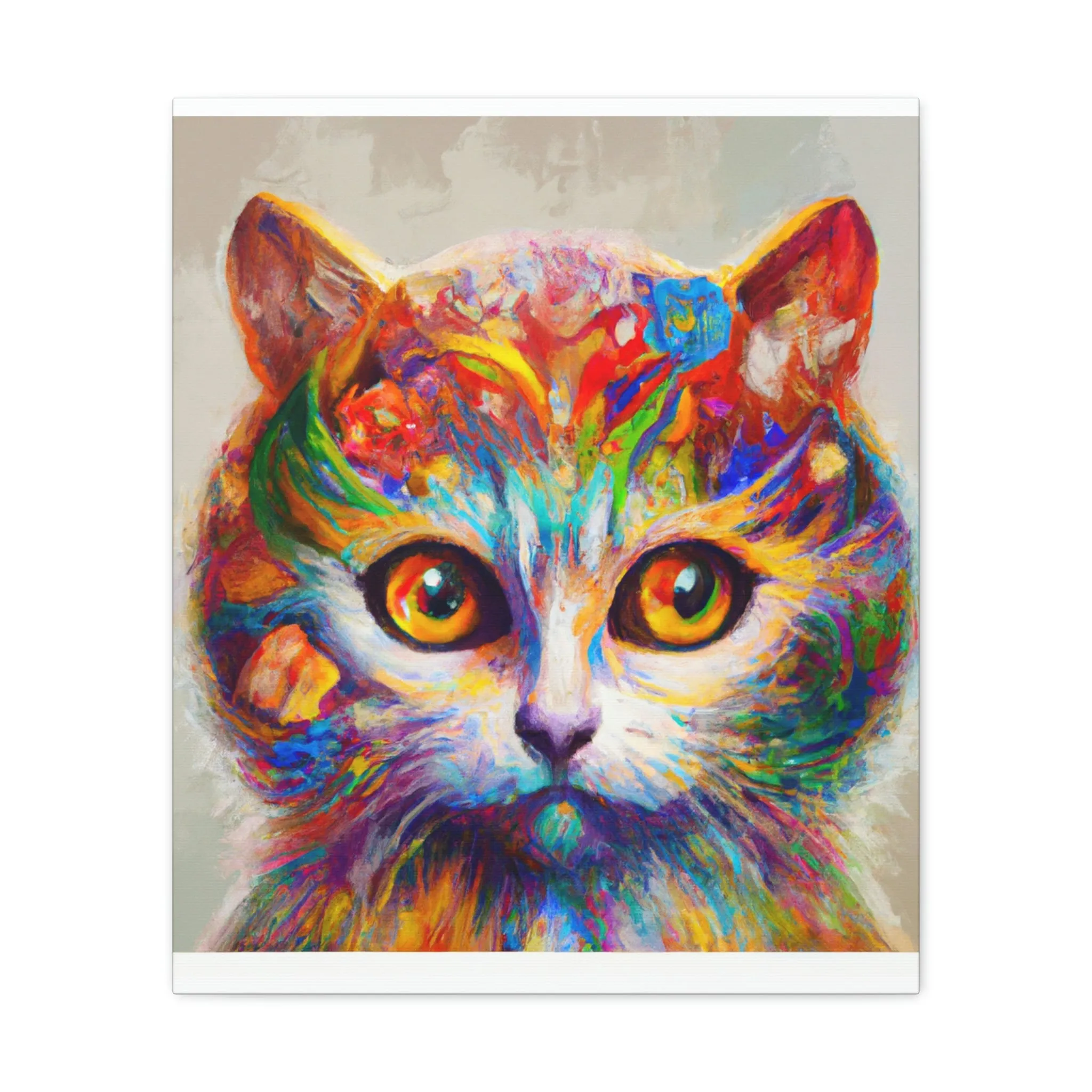 "Feline Bloom" - Canvas