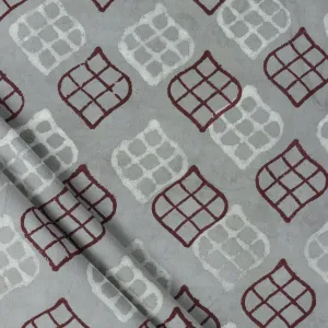 Red Paisley Printed Voile Best Cotton Fabric
