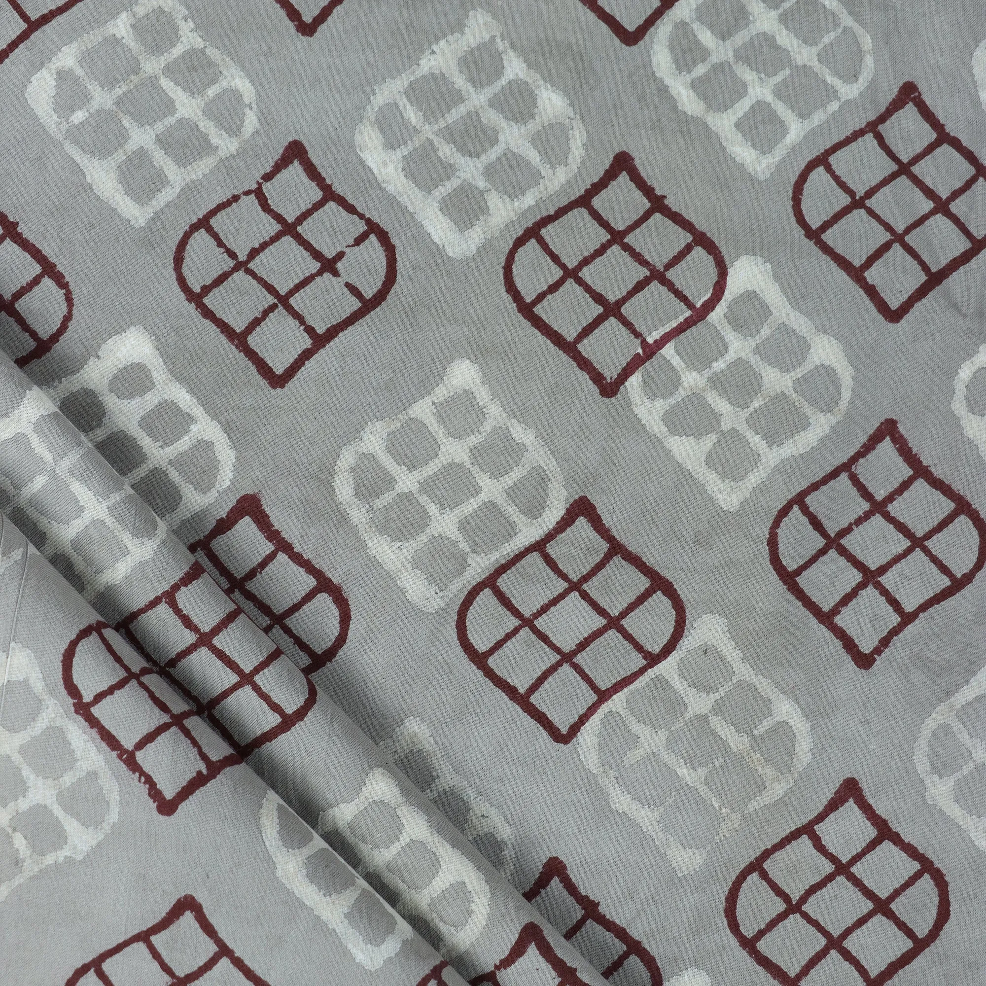 Red Paisley Printed Voile Best Cotton Fabric