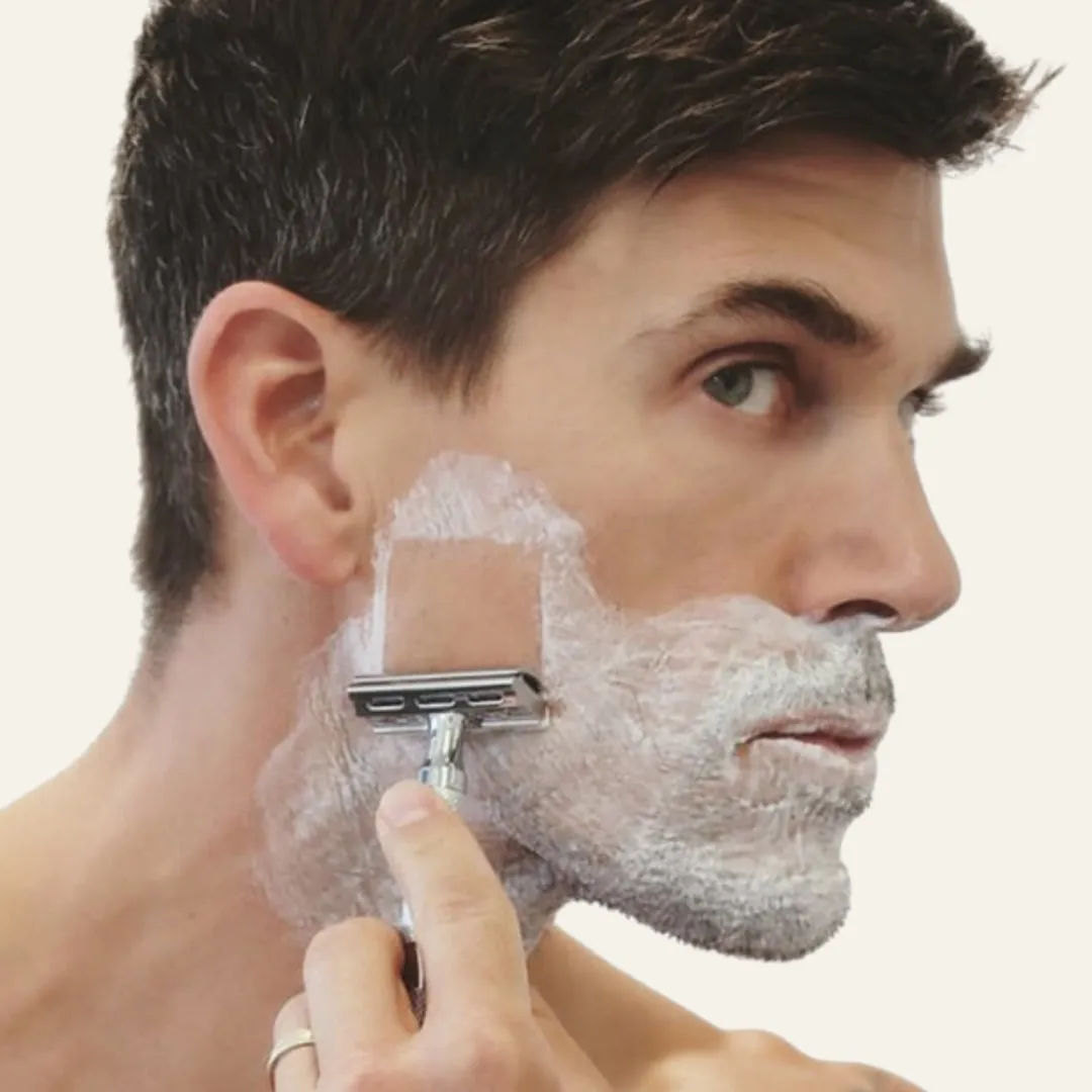 Rockwell 6C Adjustable White Chrome Razor with New Handles