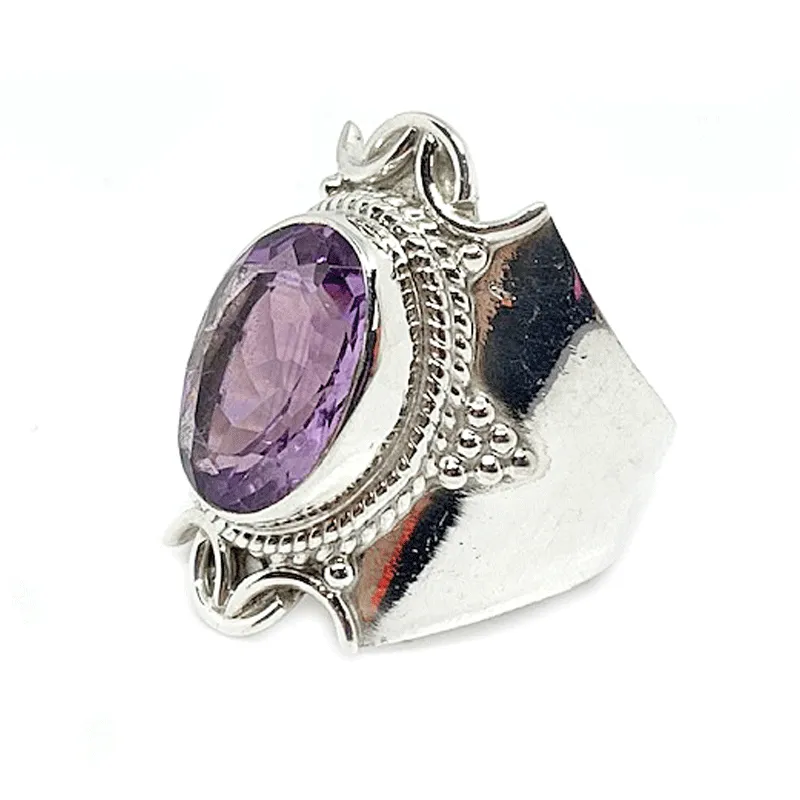 Romini Amethyst Gemstone Boho Ring