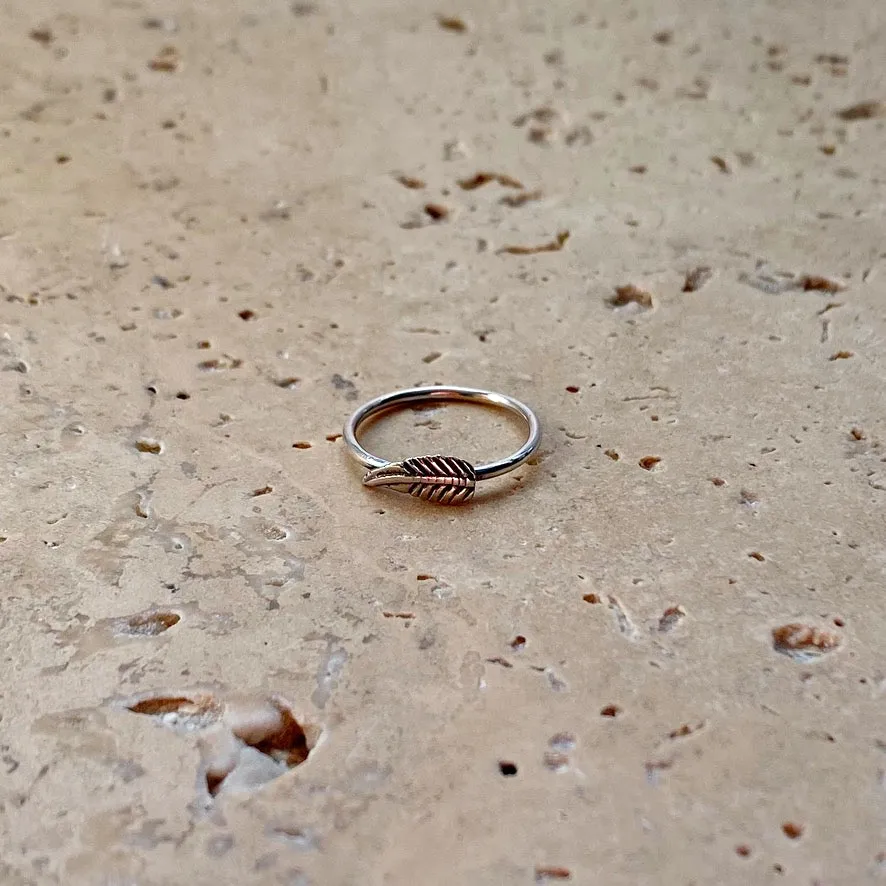 Silver Feather Ring