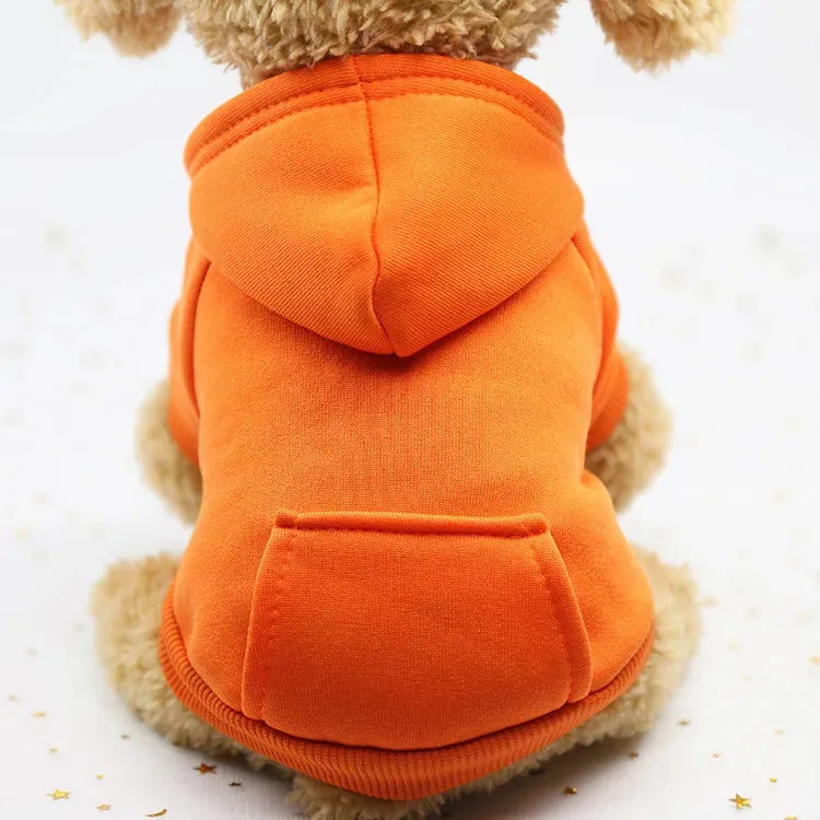 Snug Paws: Puppy Pet Hooded Sweatshirt with Two-Legged Design and Pocket - Keep Your Cat or Dog Cozy and Stylish in Soft Warmth