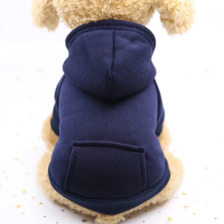 Snug Paws: Puppy Pet Hooded Sweatshirt with Two-Legged Design and Pocket - Keep Your Cat or Dog Cozy and Stylish in Soft Warmth