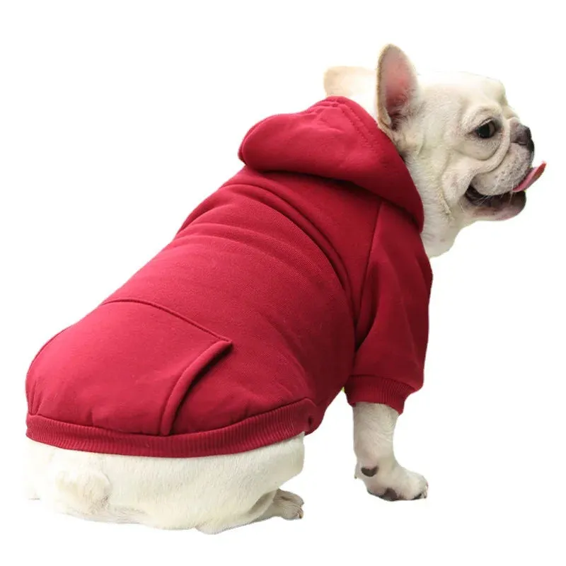 Snug Paws: Puppy Pet Hooded Sweatshirt with Two-Legged Design and Pocket - Keep Your Cat or Dog Cozy and Stylish in Soft Warmth