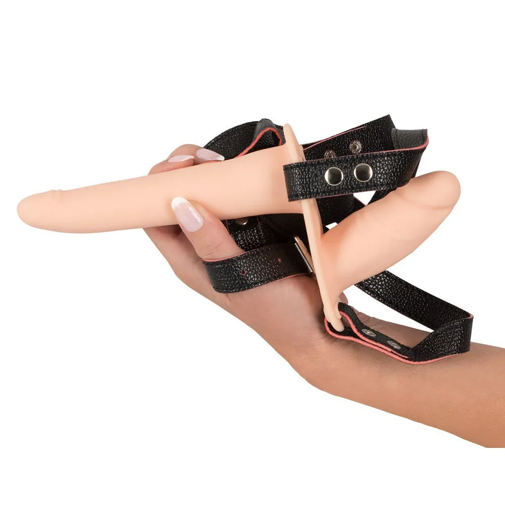 Soft Touch Silicone Rechargeable Vibrating Double Strap-On