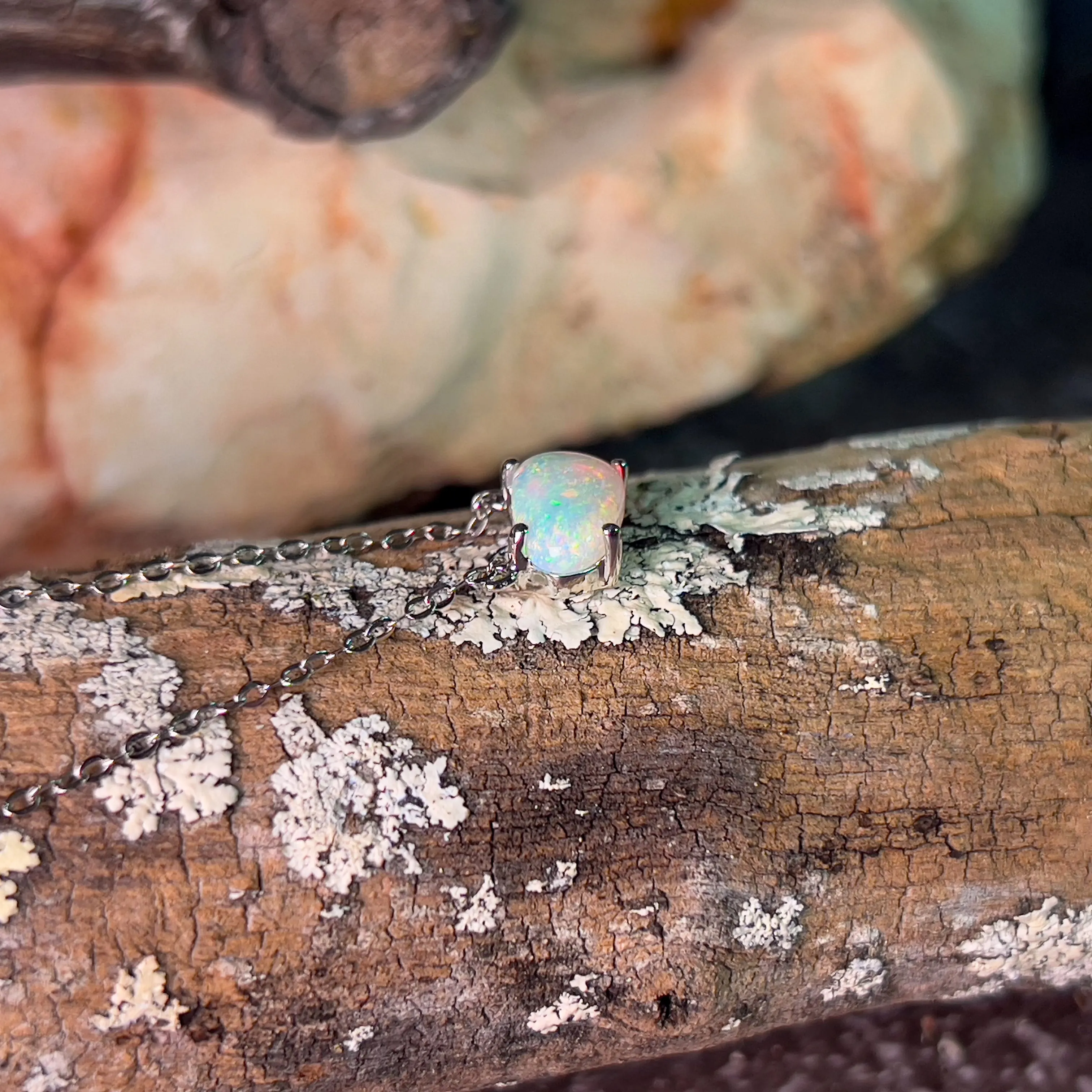 Sterling Silver Crystal Opal 1.14ct necklace