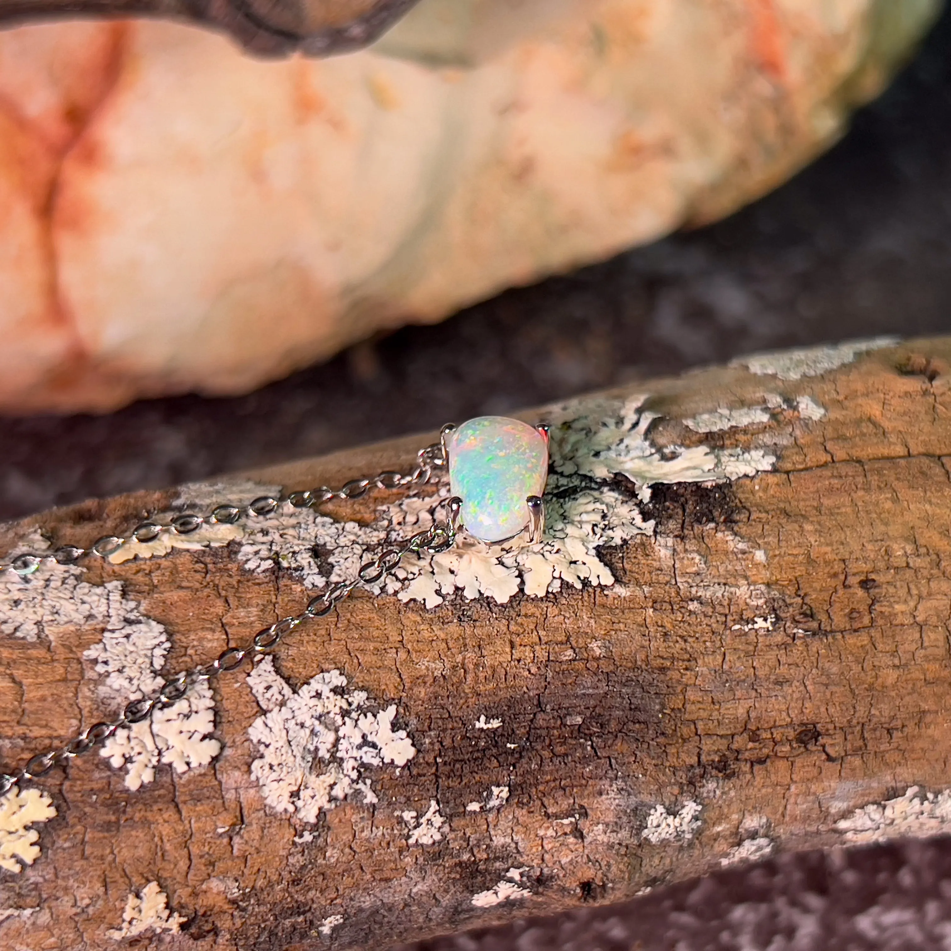 Sterling Silver Crystal Opal 1.14ct necklace