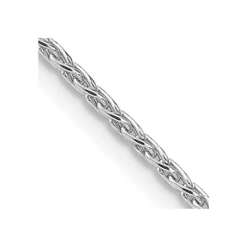 Sterling Silver Rhodium-plated Diamond-Cut Spiga Chain Necklace