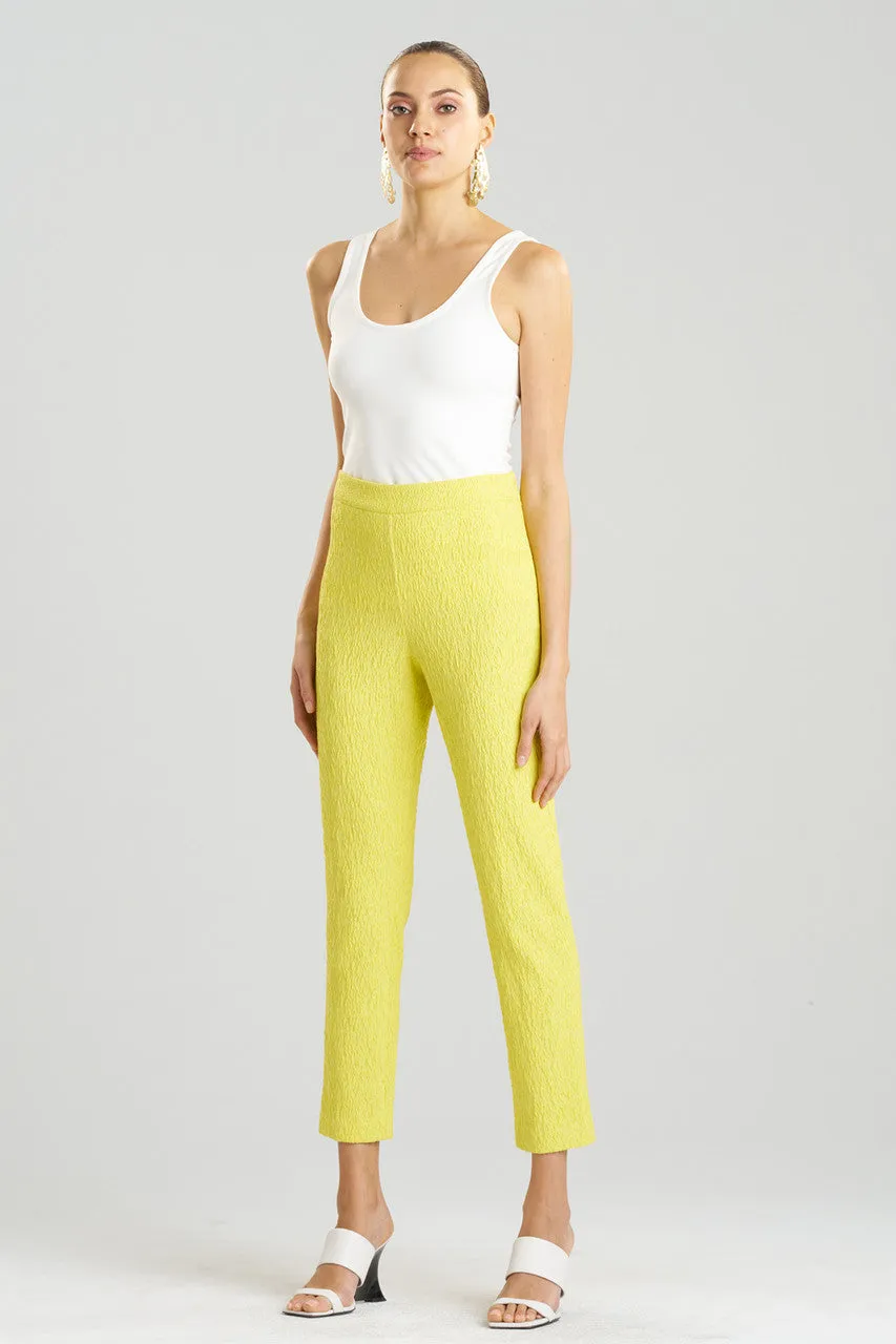 Stretch Texture Jacquard Ankle Pants