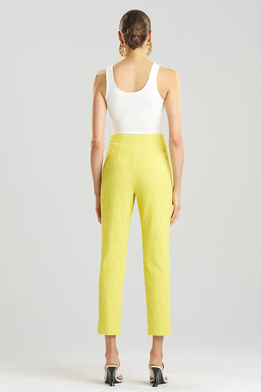 Stretch Texture Jacquard Ankle Pants
