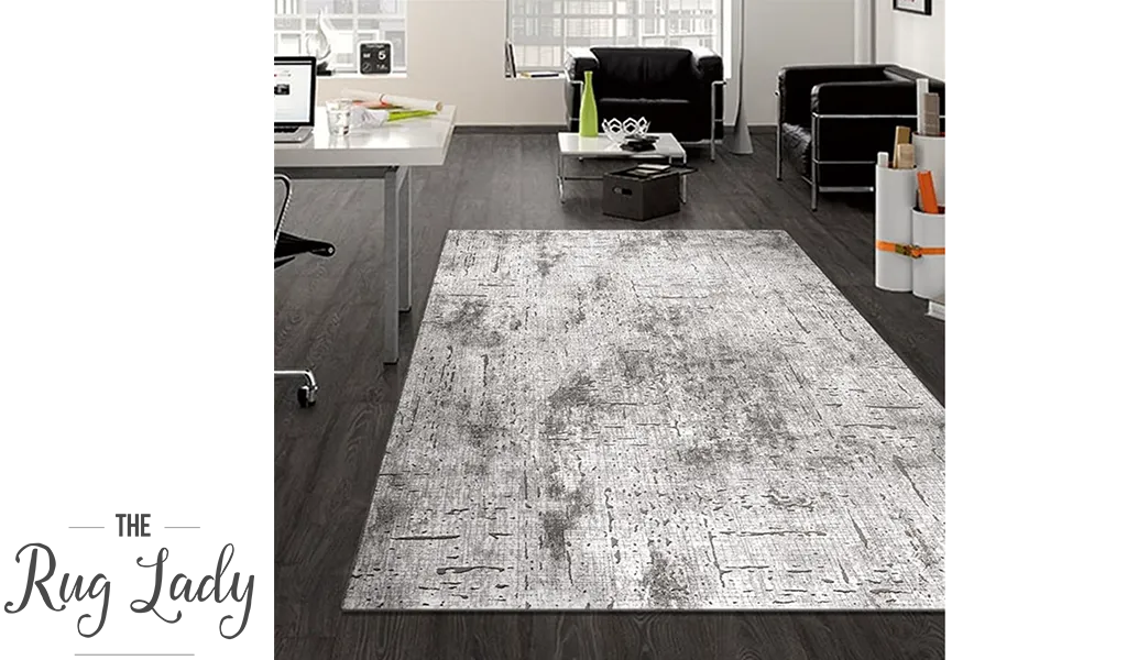 Supreme Grey Textured Abstract Rug