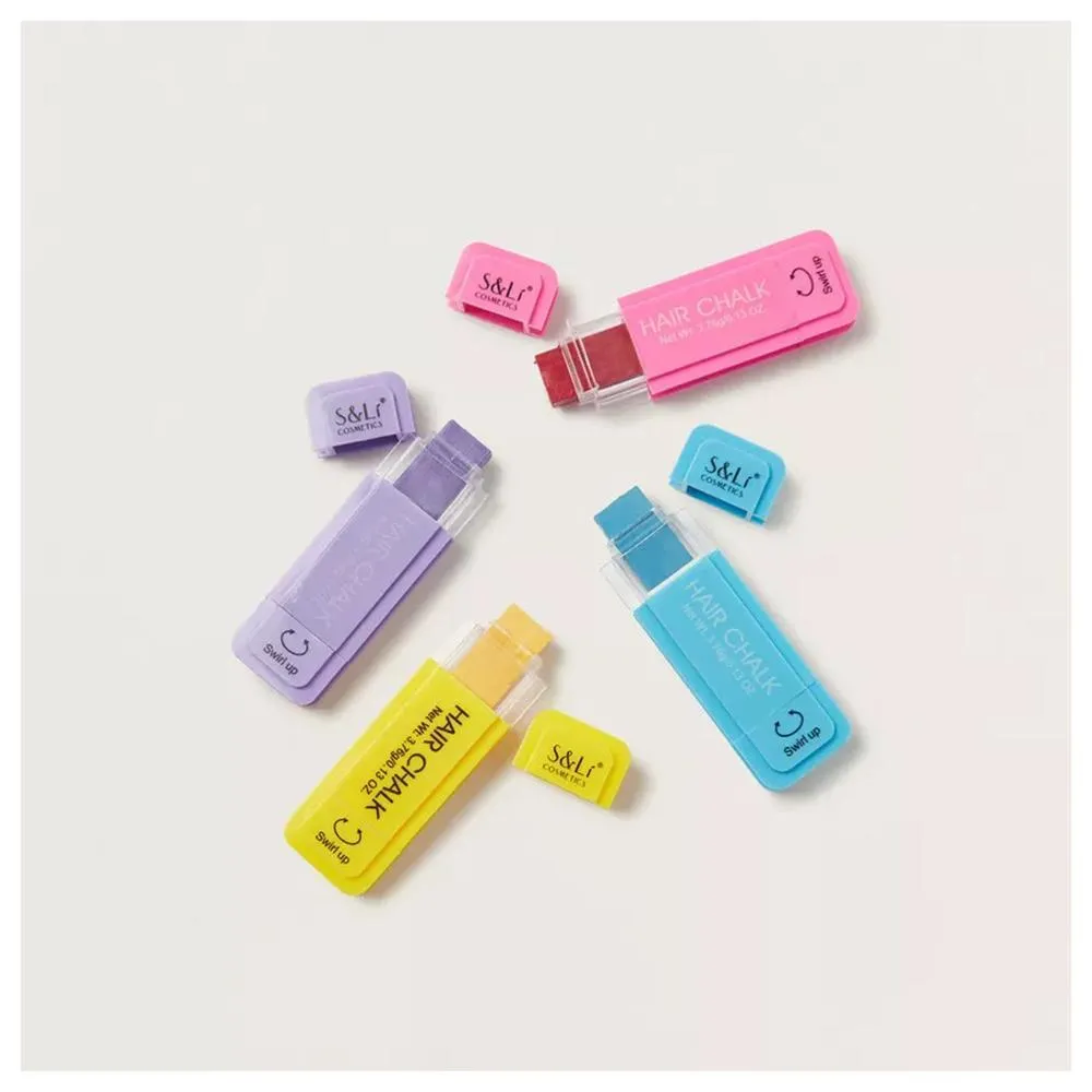 Swirl Up 5 Hair Chalk Color Set - 5  Ages - Paraben Free - For Girls