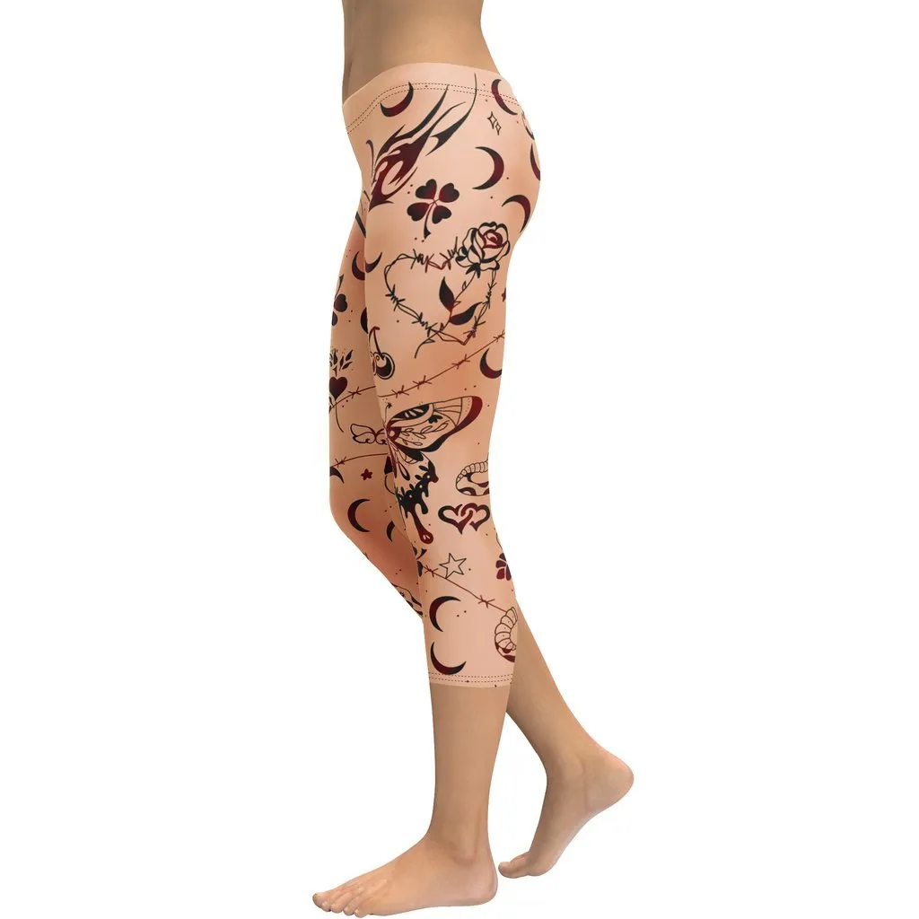 Tattoo Inspired Capris