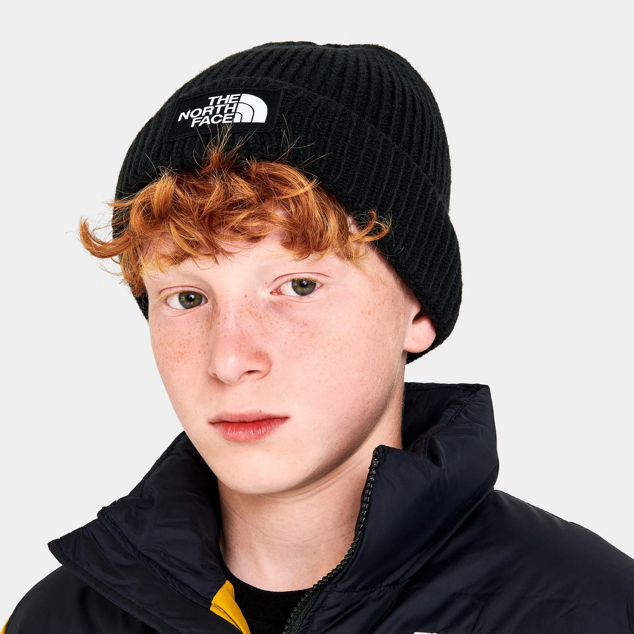 The North Face Children's Box Logo Cuffed Beanie / TNF Black