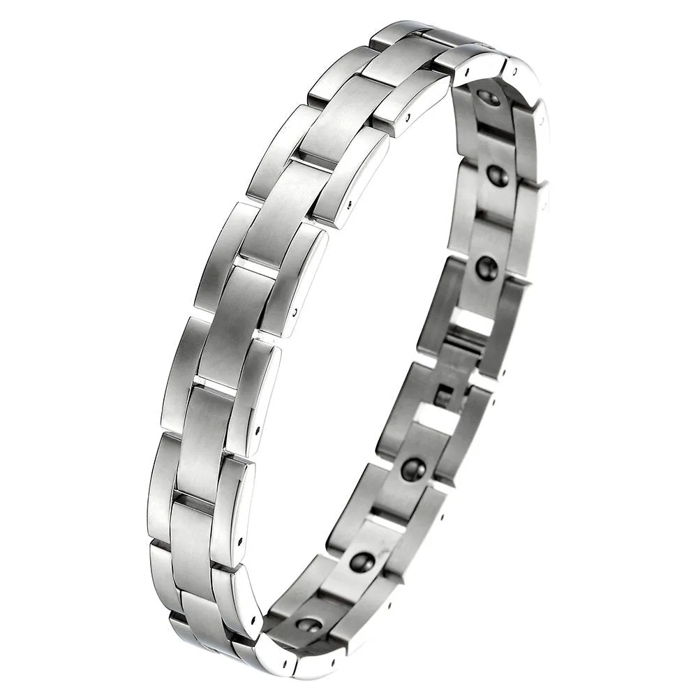 Timeless Stainless Steel Link Men Bracelet, Free Link Removal Tool