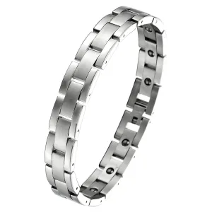 Timeless Stainless Steel Link Men Bracelet, Free Link Removal Tool