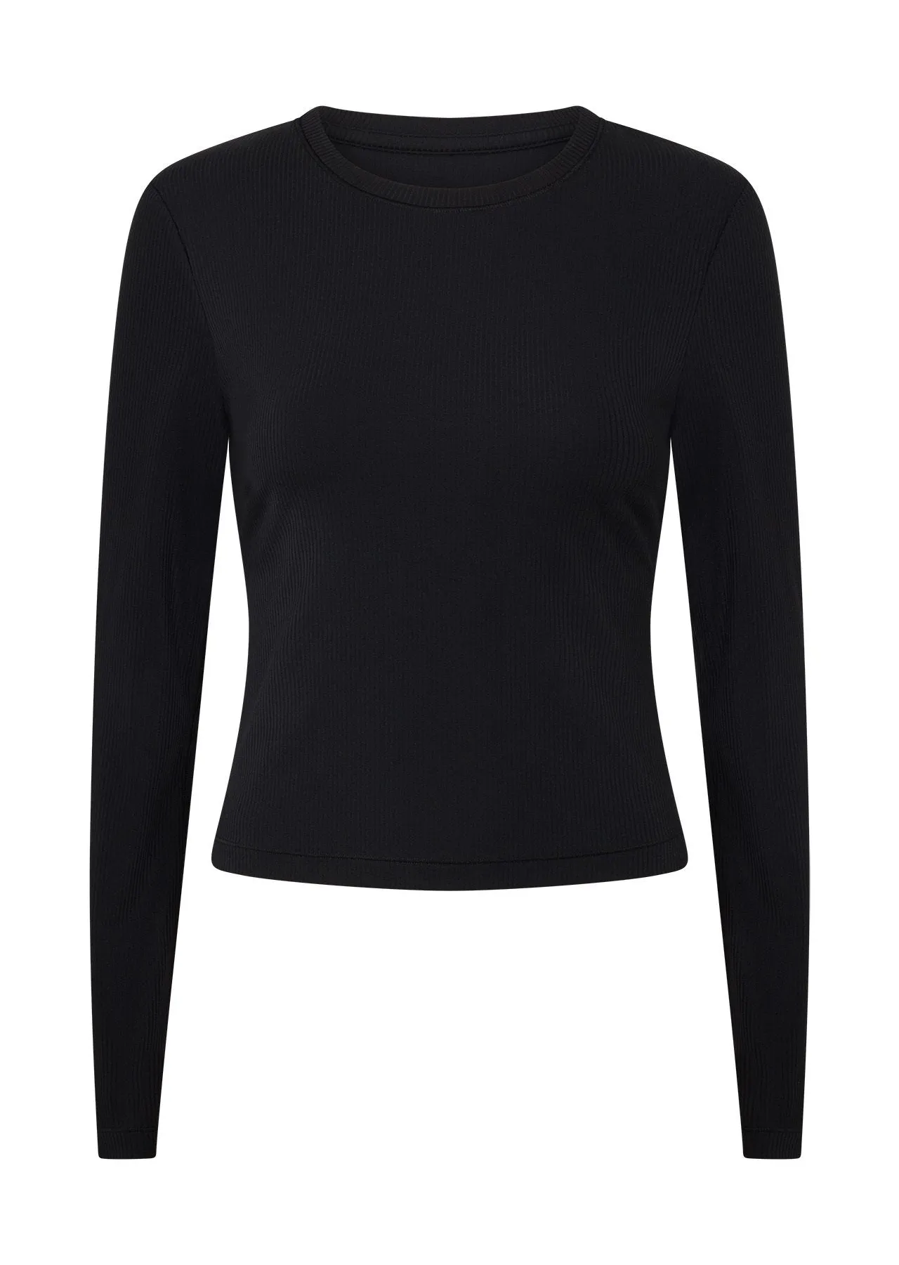 Ultimate Comfort Anti-Odour LS Rib Top | Black