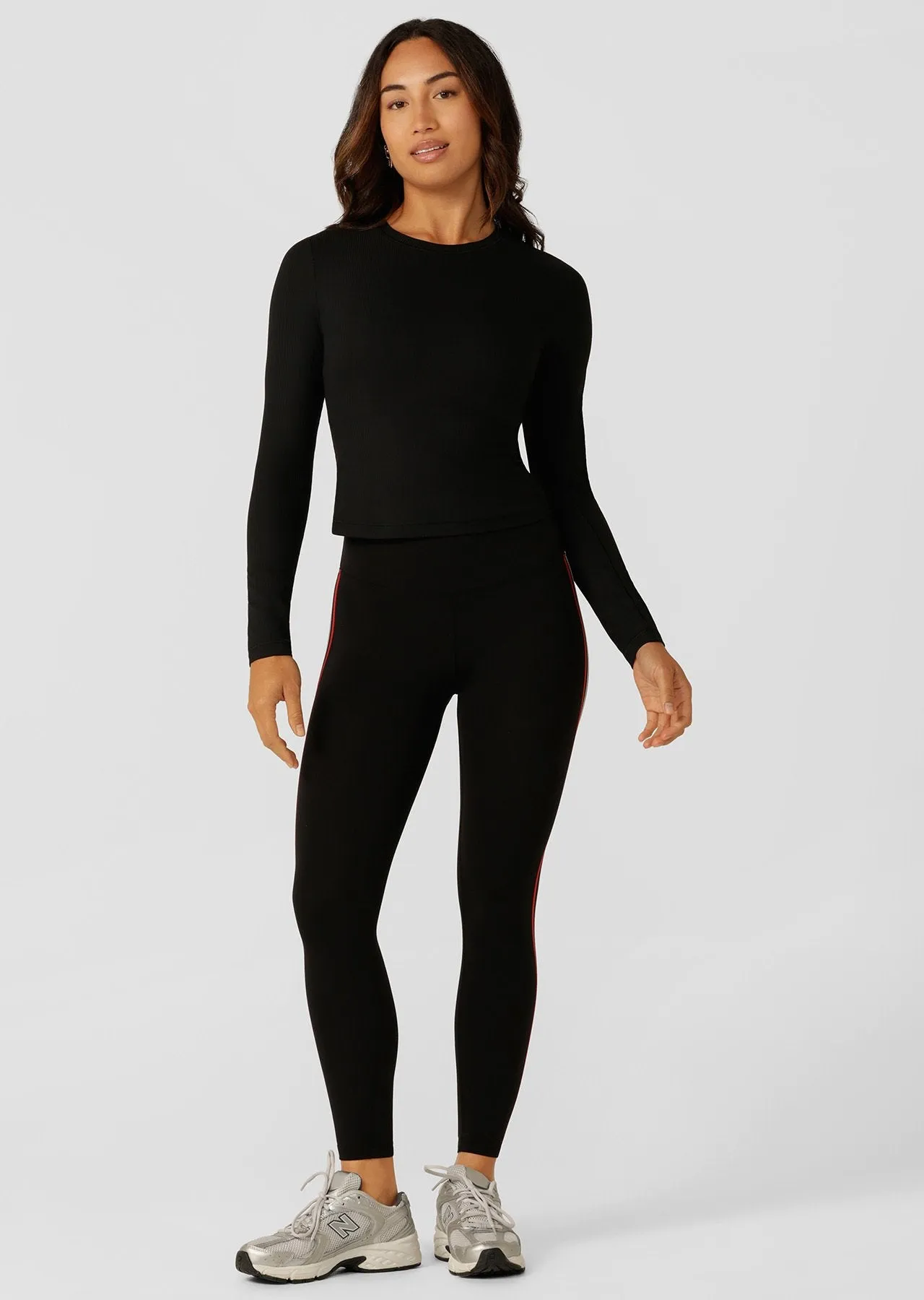 Ultimate Comfort Anti-Odour LS Rib Top | Black