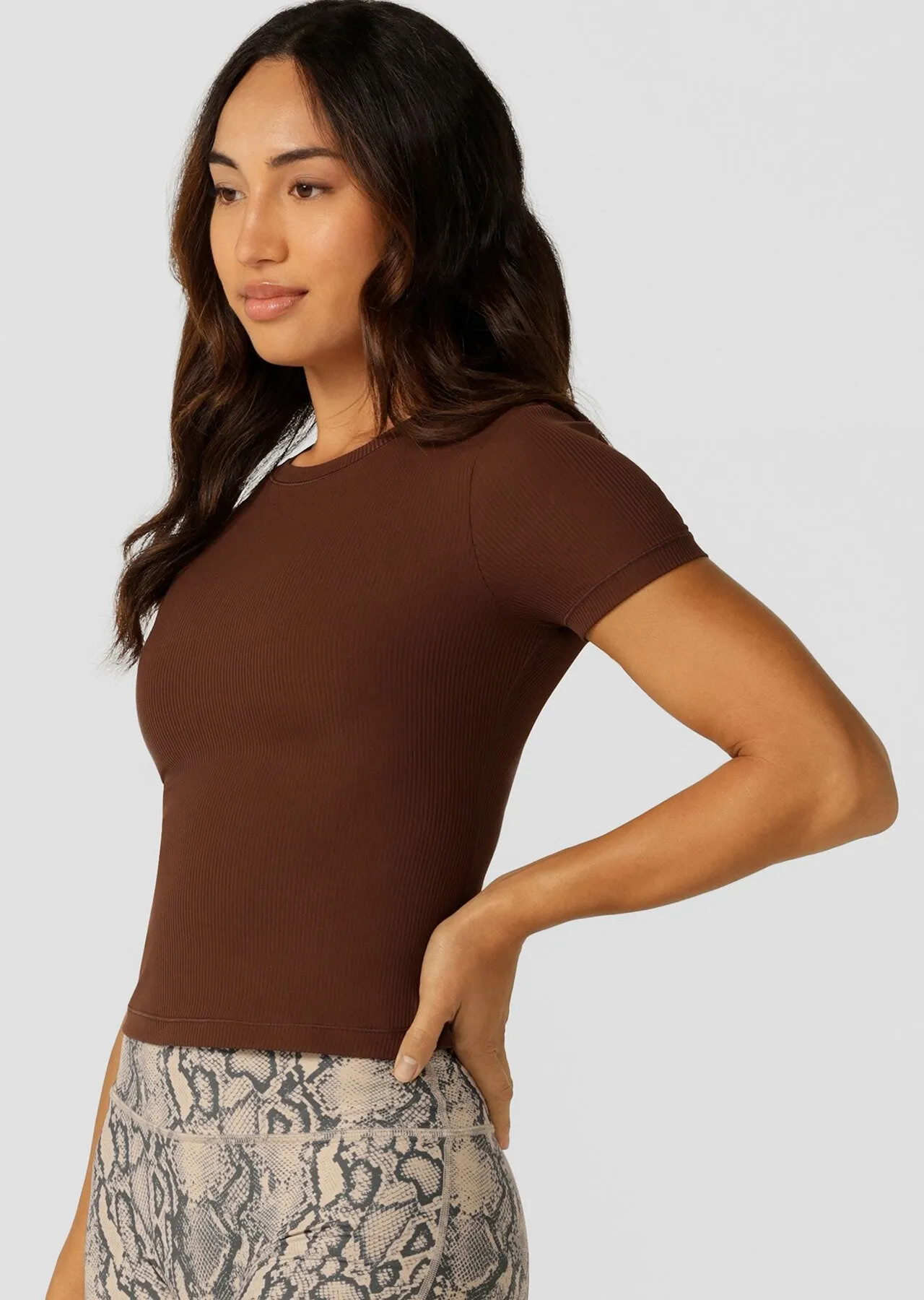 Ultimate Comfort Rib Anti-Odour T-Shirt | Espresso