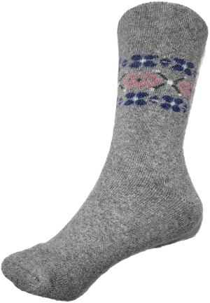 VERA TUCCI WINTER WOMEN'S THERMAL PATTERNED GREY SOCKS RMD2305-06-3 NEW FOR AW23!