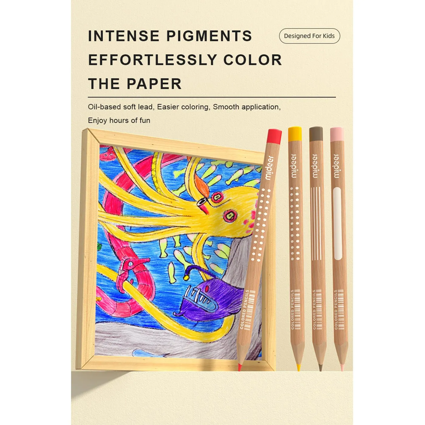 Vibrant Colored Pencil 24 Colors