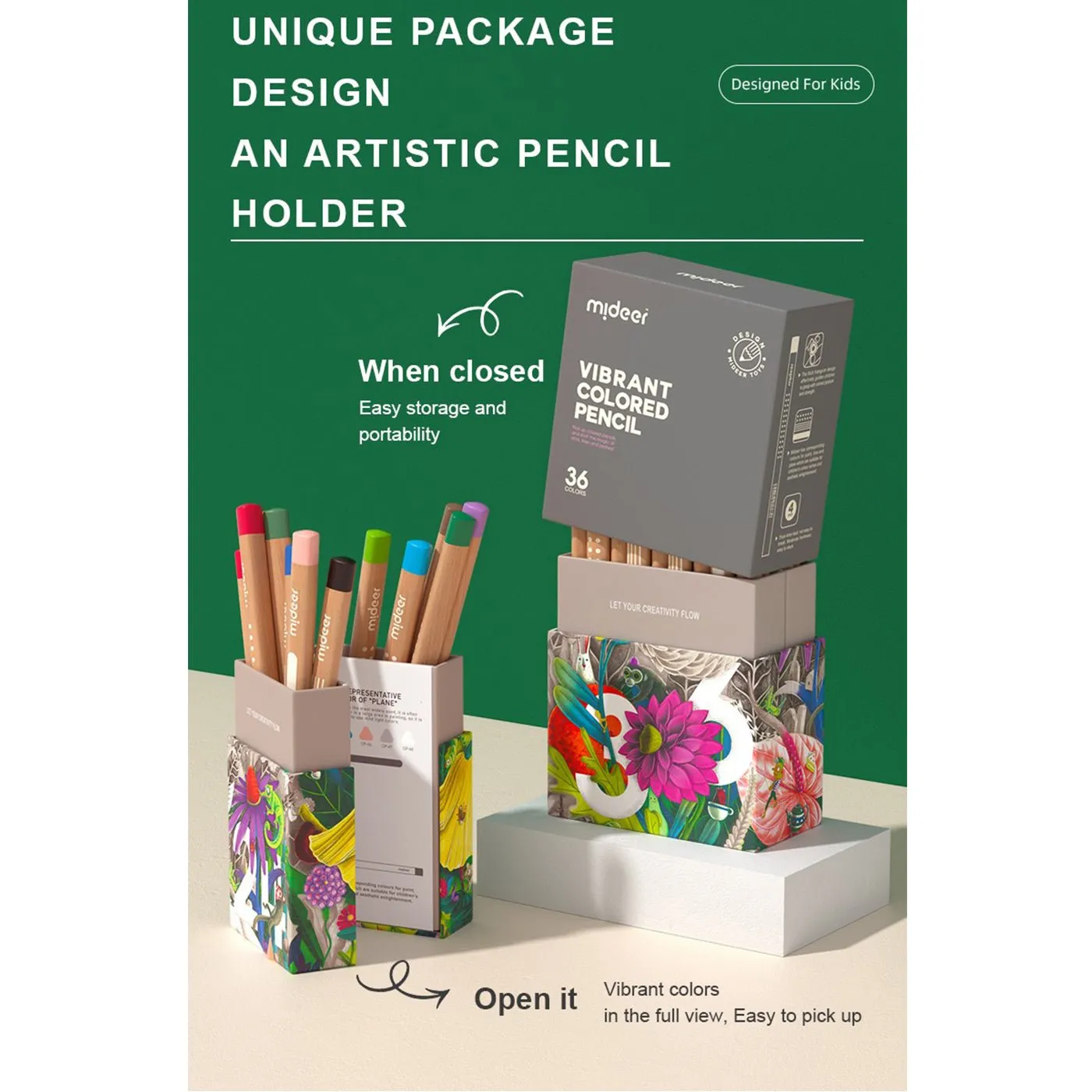 Vibrant Colored Pencil 24 Colors