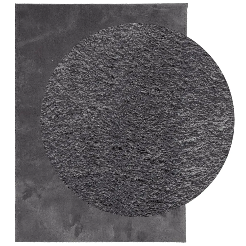 vidaXL HUARTE Anthracite Short Pile Rug - Ultra-Soft, Machine Washable, Non-Slip 200x280 cm - Perfect for Modern Living Spaces