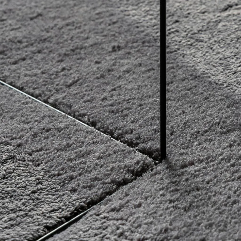vidaXL HUARTE Anthracite Short Pile Rug - Ultra-Soft, Machine Washable, Non-Slip 200x280 cm - Perfect for Modern Living Spaces