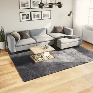vidaXL HUARTE Anthracite Short Pile Rug - Ultra-Soft, Machine Washable, Non-Slip 200x280 cm - Perfect for Modern Living Spaces