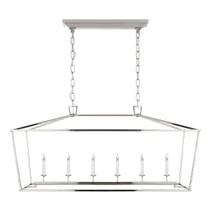 Visual Comfort & Co. | E.F. Chapman Darlana 6 Light 54 Inch Polished Nickel Linear Pendant Ceiling Light