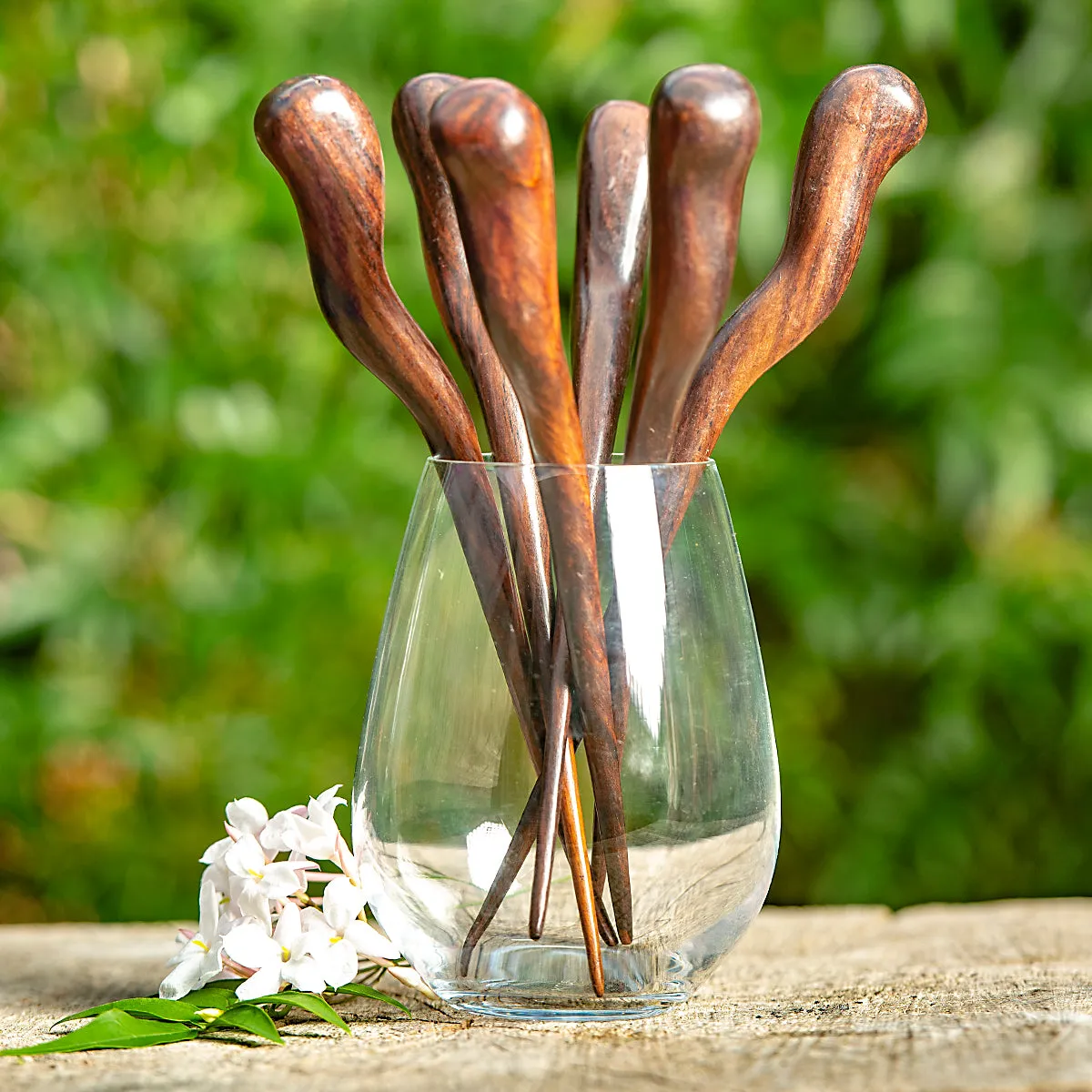 Wavy Wooden Hair Stick