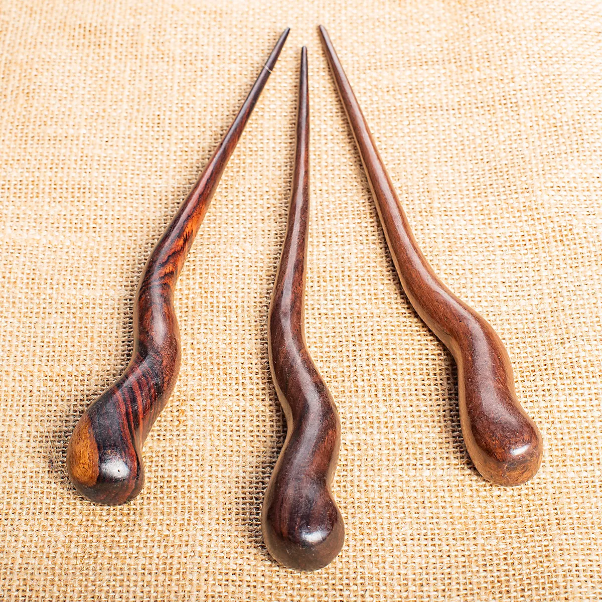 Wavy Wooden Hair Stick