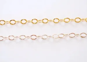 Wholesale Gold Filled Starburst Diamond Cut Chain l 3mm or 4mm Diamond Cut Sunburst Gold Filled Sterling Silver Chain Permanent Jewelry