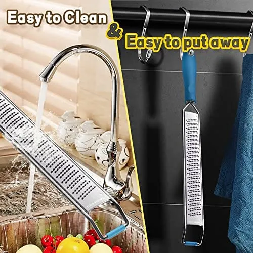 Zester and Grater - Soft Touch Handle - Blue