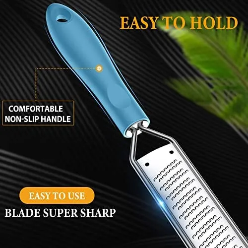 Zester and Grater - Soft Touch Handle - Blue