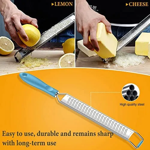 Zester and Grater - Soft Touch Handle - Blue