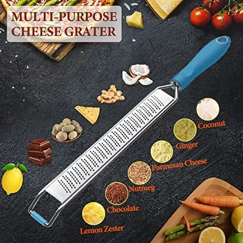 Zester and Grater - Soft Touch Handle - Blue